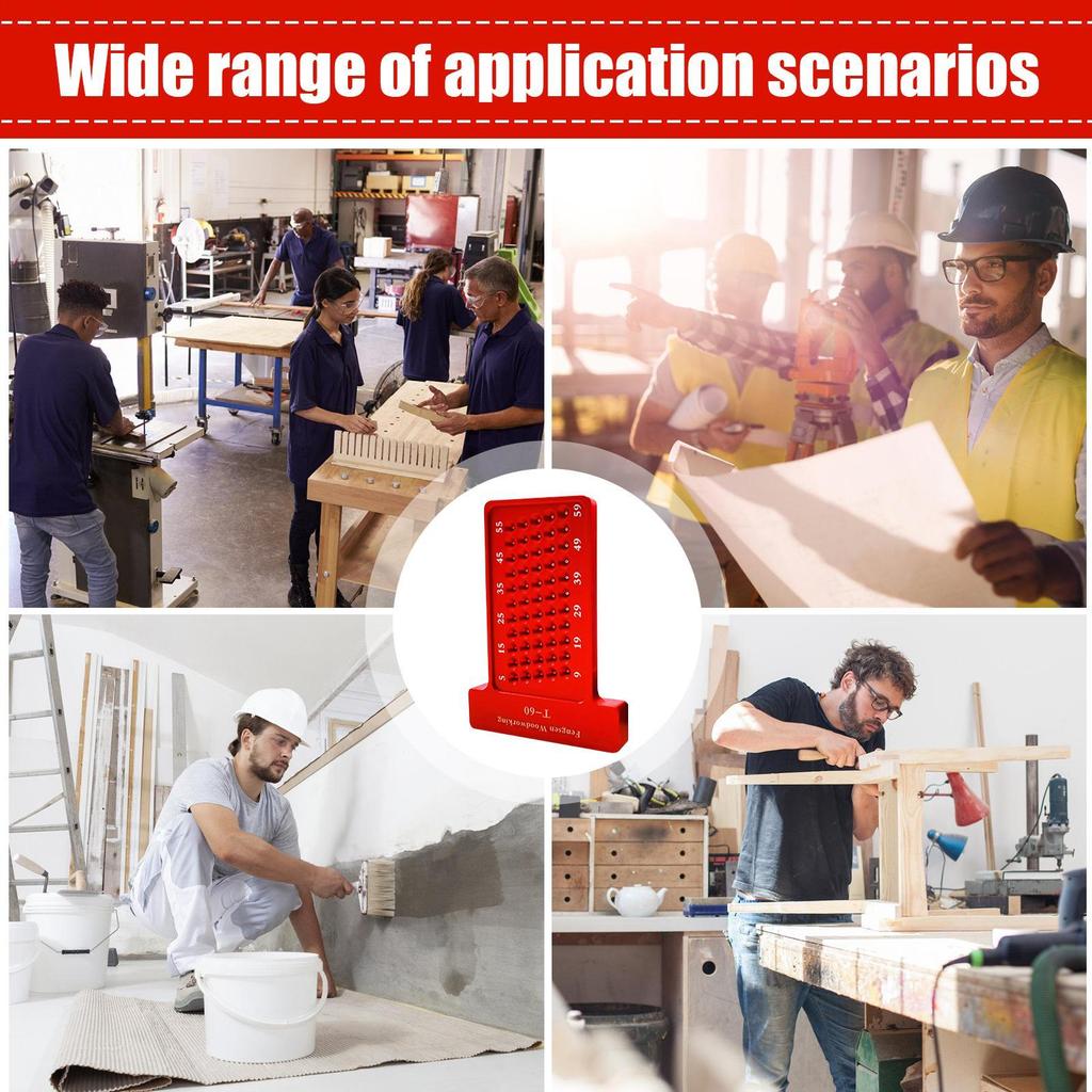 Woodworking Marking Ruler T-Type Horizontal And Vertical Gauge Tool For Mwasuring Line Drawing Ruler For Woodworking