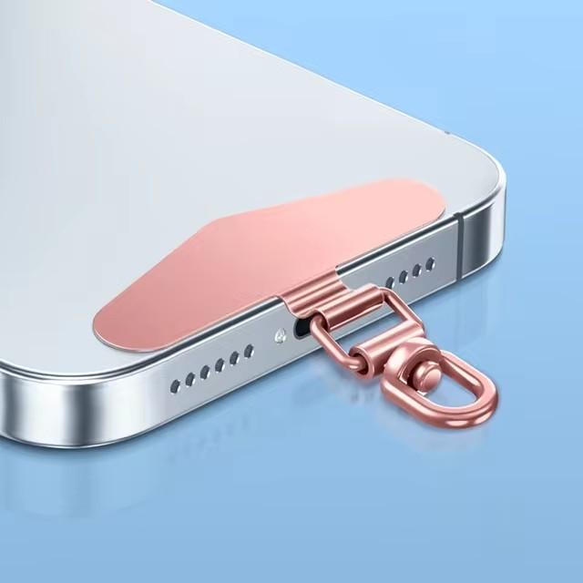 Universal 360 Degree Rotatable Stainless Steel Phone Lanyard Patch Anti-lost Metal Gasket For Cellphone Case Strap Parts Pad