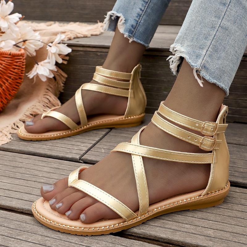 Neue Lässige Sandalen Damen Koreanischer Sommer Neuer Schnallen Kleiner Duft Lässige Keilsandalen Damen