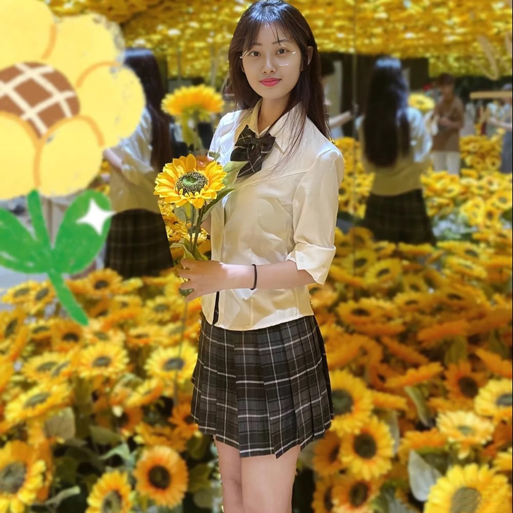 Limspace Uniform Pleated Checkered Mini Skirt with Matching Cute for High School Cultural School Amusement Everyday Mini Short Skirt Skirt, Skirt,