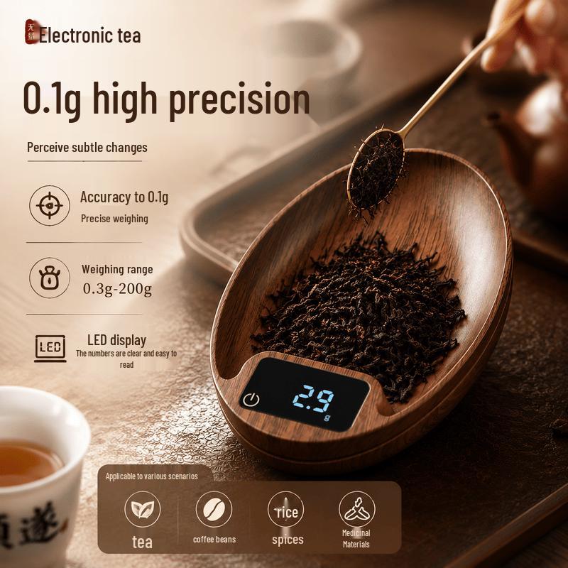 Wuliang Walnut Grain Tea Scoop Digital Scale