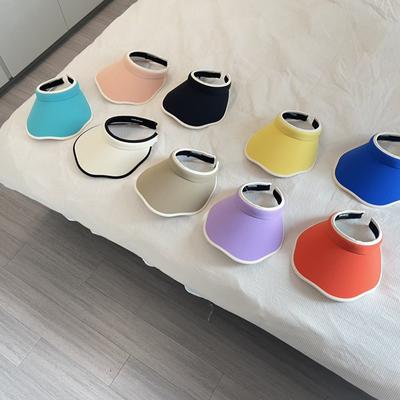 Kinder Jungen Mädchen Sonnenblende Leeres Oberteil Baseball Sonnenkappe Kinder Sonnenhüte mit UV-Schutz Breiter Krempe Sommer Outdoor Strandkappen