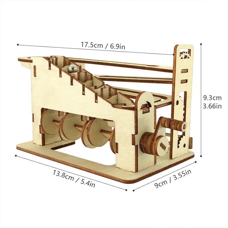Custom 3D Laser-Cut Wooden Marble Track Puzzle Ornament