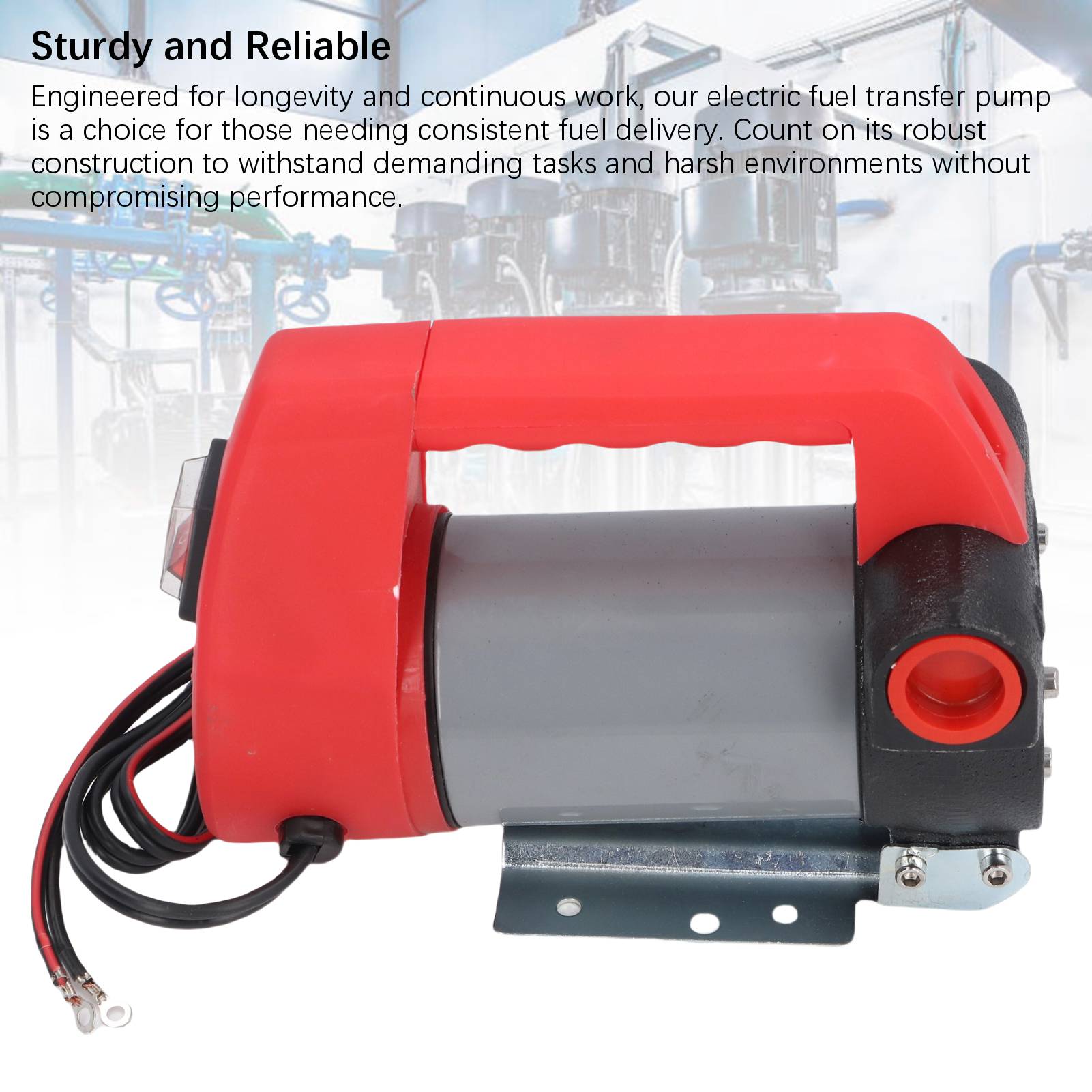 

DC12V 120W Fuel Pump 40L min Copper Motor 8m Head 1in Self Priming Electric Fuel Transfer Pump for Engineering Vehicles