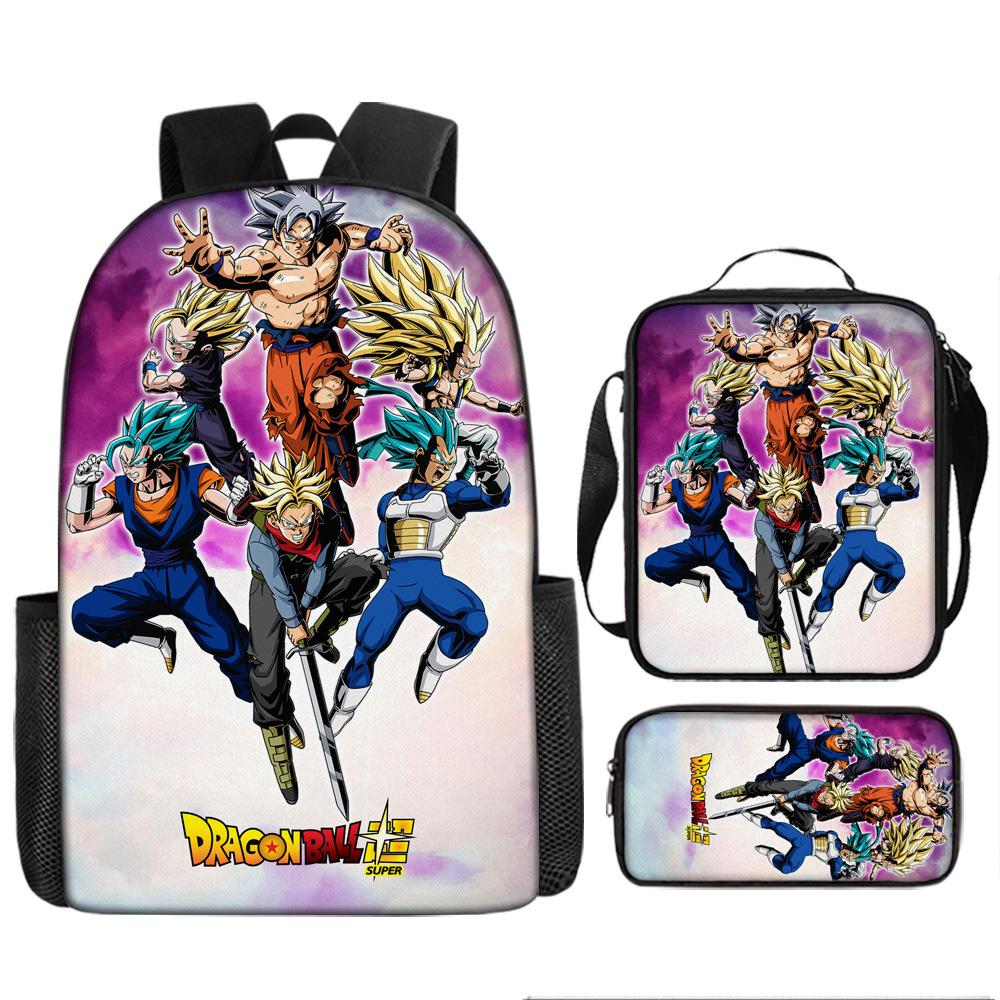 Dragon Ball Student School Bag Cartoon Dragon Ball Super Children'S Backpack, Satchel Pencil Case