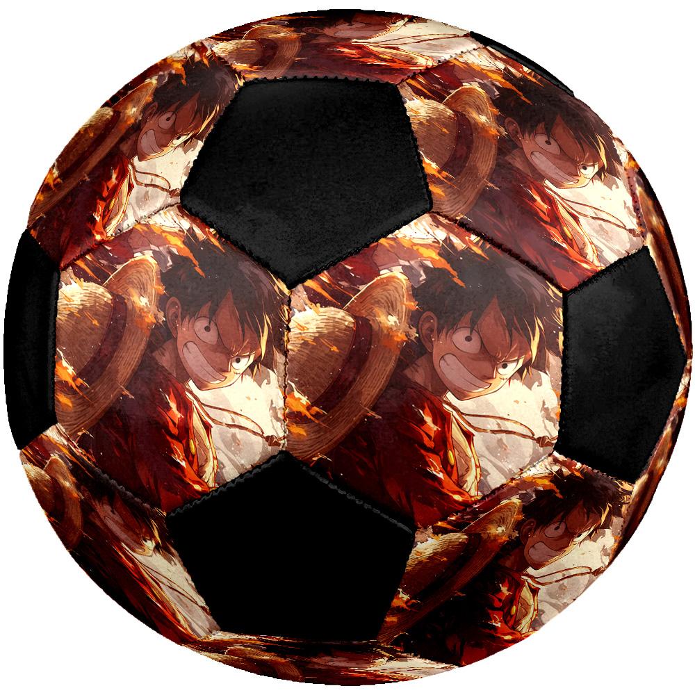 One Piece Anime Epic Illustration Soccer Ball Colorful All Ages Machine Stitched PVC Competition Ready Durable High-Bounce.SIZE5