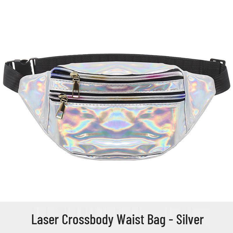 Women's Reflective Crossbody Laser Waist & Chest Bag - Trendy Outdoor Beach Bag