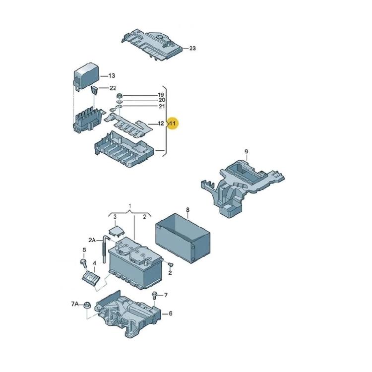 Automotive Fuses Box with Cover 6R0937550A 180915429, Selected Vehicle Model Housing with Mounting Bracket