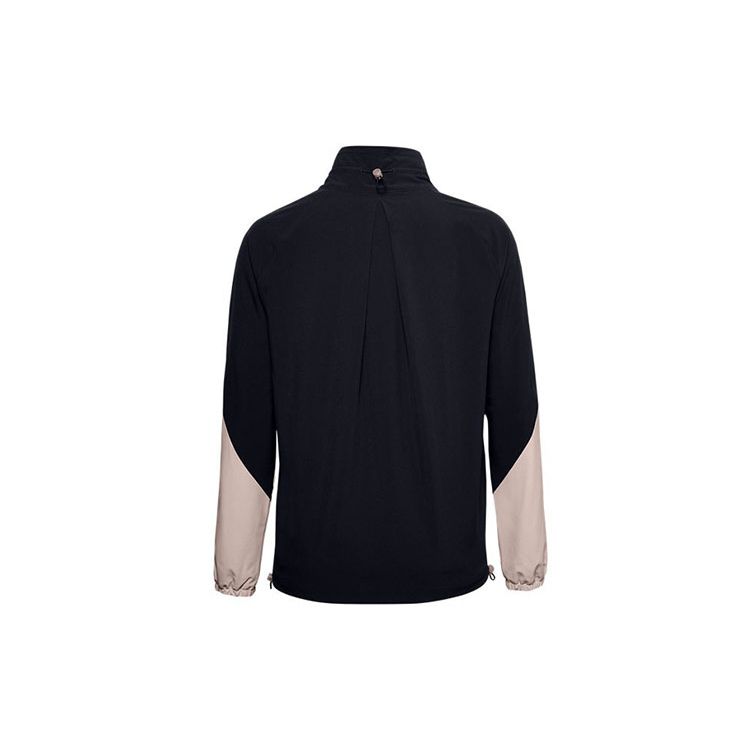 Under Armour Recover Woven Jacket Logo Print Color Block Woven Jacket Women Jacket Black 1360569-001