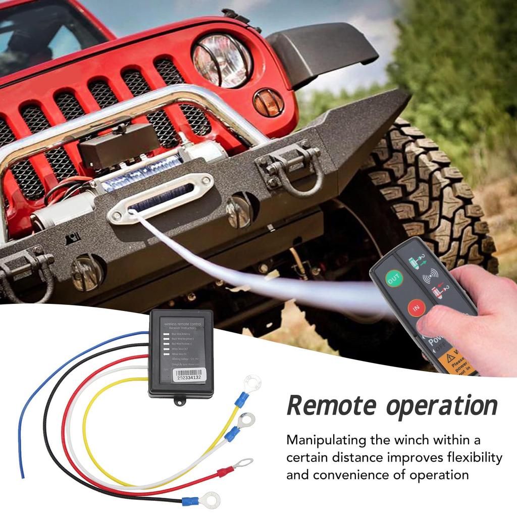 Wireless Winch Remote Control, Handset Switch Controller DC 24V 3 in 1