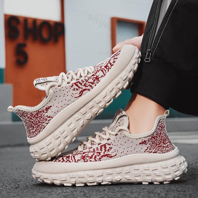 Fashion 2025 Men's Summer Breathable Mesh Shoes Versatile Thick Soled Sport Casual Shoes Korean Version Fashion Trend Fly Weave Sneakers