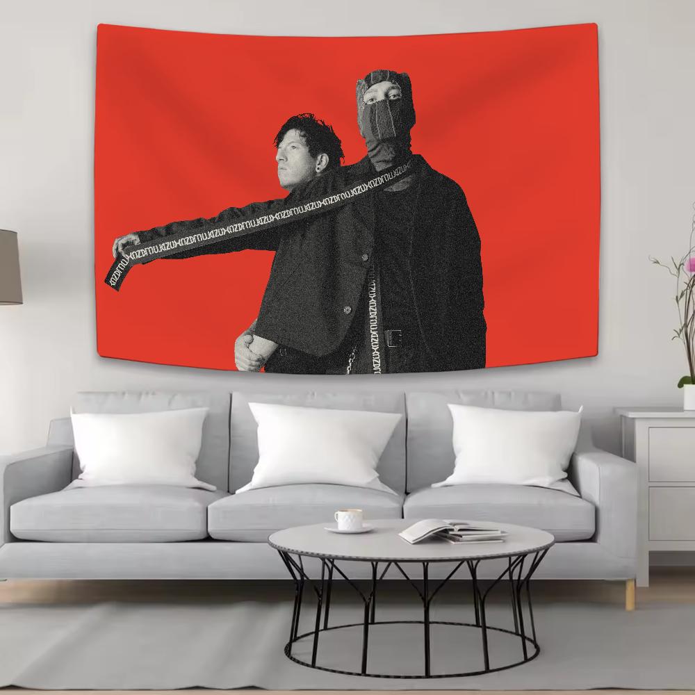 Musik-Twenty One Pilots Wandteppich Dekoration Schlafzimmer Wohnheim Hintergrundtuch Ferienhaus Party Wohnzimmer Clubtuch