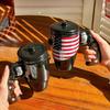 Revolver Cup Star-Spangled Banner Ceramic Cup Creative Coffee Mug