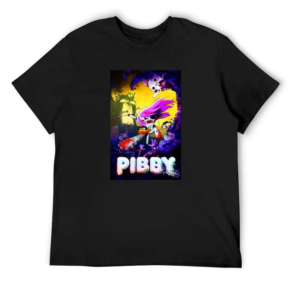 Come and Learn with Pibby! T-Shirt Graphic Shirts Customizeds Boys Whites Street Wear Mens Cotton T Shirts