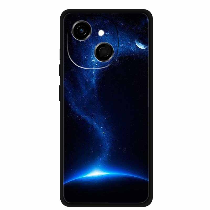 For Tecno Spark 40C Case Soft Black TPU Silicone Back Shockproof Cover for Tecno Spark40C 40 C Case Pop 10 Pro Butterfly Funda