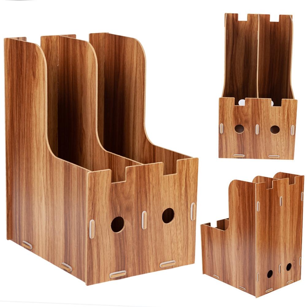 Magazine Book File Stand   File Sorter   Desk Storage Box  Black