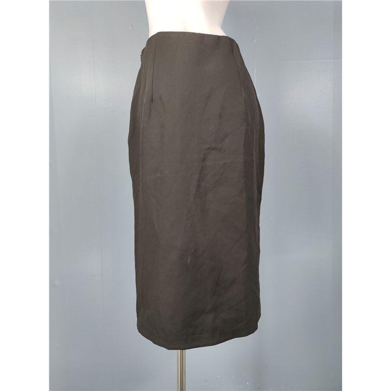 Export Single European and American Style Work Clothing Office High Waist Black Sheath Skirt Niche Style Slit Design Hepburn Skirt for Women