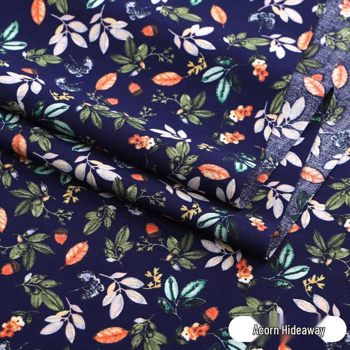 Pure Cotton Floral Poplin Fabric for Girls' Summer Dresses – Fresh Pastoral Print