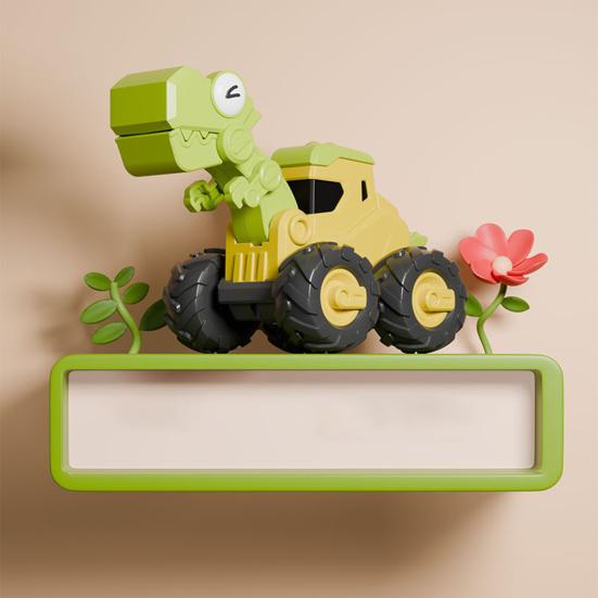 Kids Dinosaur Car Toy Press Go Inertial Drive Pull Back Children Dino Construction Vehicle Educational Truck Toy Toddlers Boys Girls Gift Party Favors