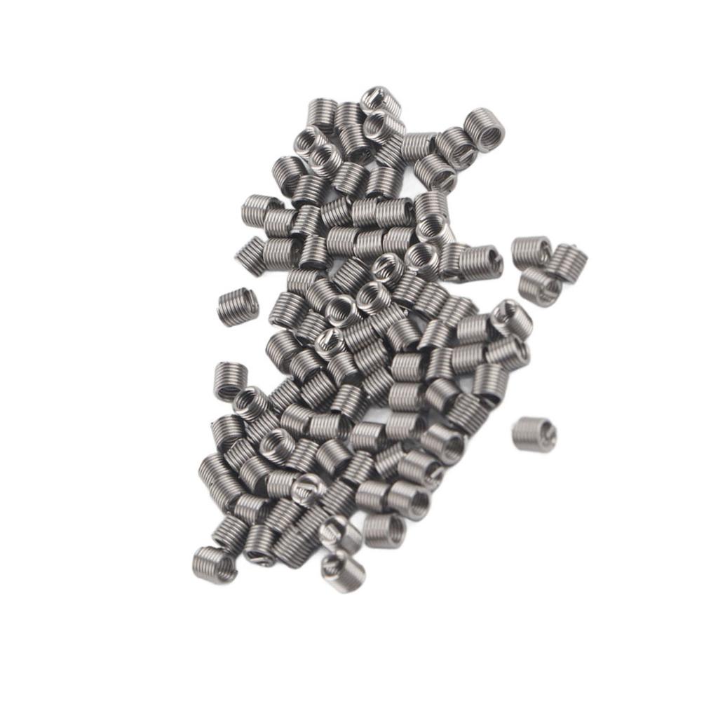 100pcs M2 Stainless Steel SS304 Coiled Wire Helical Screw Thread Inserts (M2*0.4*2 D)
