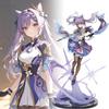 Genshin Impact Keqing Figurine Game Cartoon Model Toys Statuary Gifts Christmas