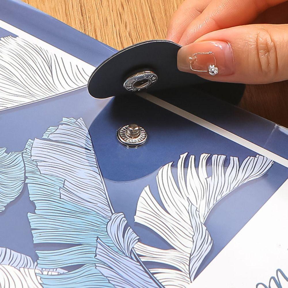 Artificial Leather Loose-leaf Book Transparent Cover Notepad Soft Notebook  Student