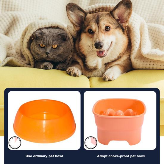 Haustier Schüssel Anti-Ersticken Katze Lebensmittel Schüssel Stabile Basis Große Kapazität Hund Langsam