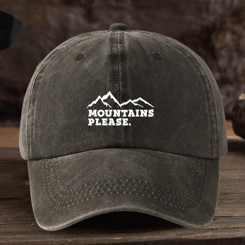 Fun Letter Mountain Print Baseball Hat Unisex Outdoor Fashion Versatile Duck Hat Trend