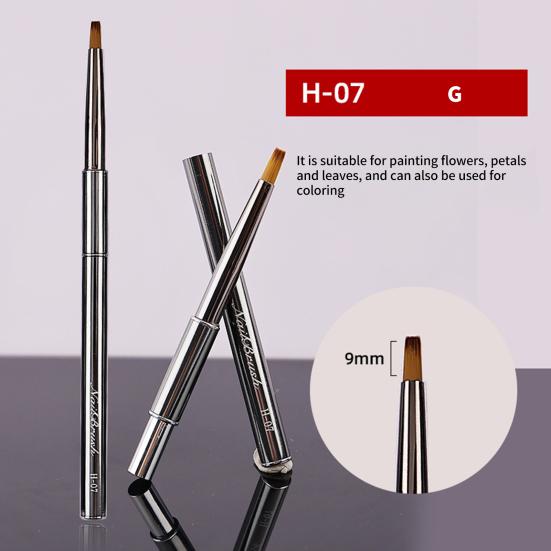 Nail Art Pen Easy To Use Apply Smoothly Metal Magnetic Body Brass Pen Bucket Flexible Bristles Manicure Art Wear-resistant Nail Art Constructor Pen