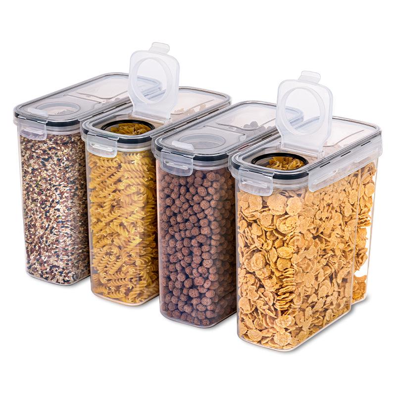 Cross-Border Transparent PP Plastic Storage Jar for Grains and Cereals - Sealed Kitchen Container