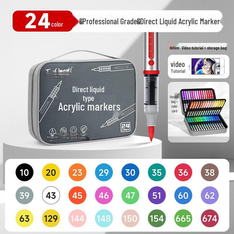 Acrylmarker mit weicher Spitze für Grundschüler - Deckend, Mischbar, Auswaschbar