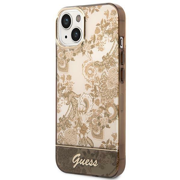 Guess Guhcp14Mhgplhc Iphone 14 Plus / 15 Plus 6.7 Ochre Hardcase Porcelain Collection
