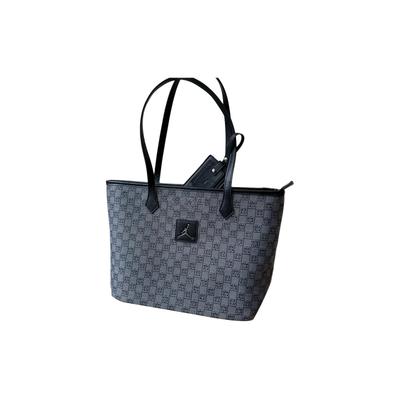 Polyester Tote Bag Shopping Bag Shoulder Bag Handbag Regular Unisex Black & Gray Jordan JD2423018AD-002