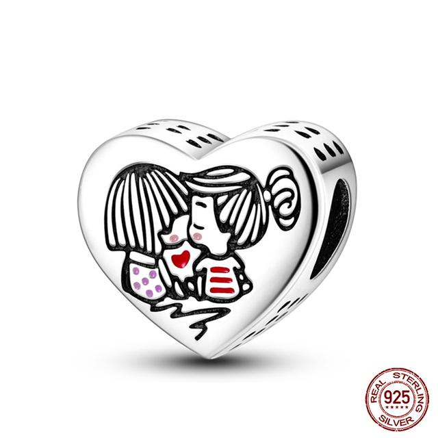 

Настоящее серебро 925 пробы, красочные бабочки, Сова, фея, подвески, бусины, подходят для Fasion, оригинальные браслеты 925, ожерелья, изысканные ювелирные изделия «сделай сам»