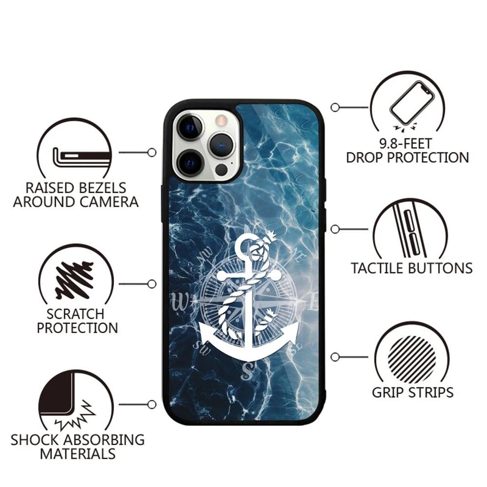 

Anchor Compass nautical sailor Phone Case For iPhone 15,14,13,12,11,Plus,Pro,Max Mini Magsafe Magnetic Wireless Charging iPhone13PROMAX