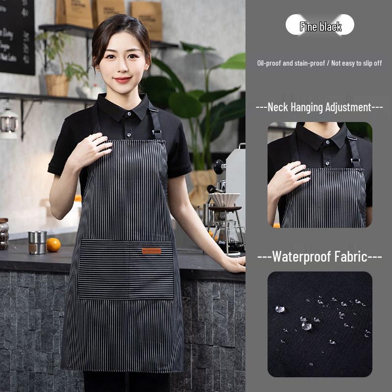 2026 Young Style Waterproof & Oil-Proof Kitchen Apron for Work & Catering