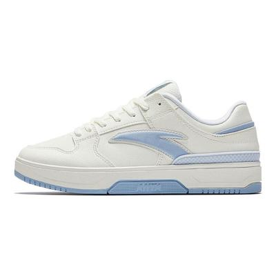 Classic Color Block Non-Slip Wear-Resistant Low-Top Skate Shoes Women Sneaker White Blue 122518010-5