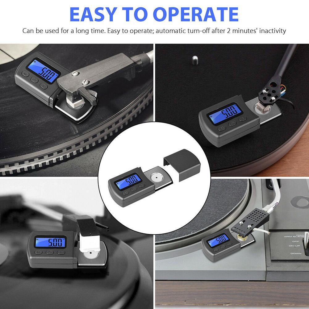 High Precise LCD Digital Turntable Stylus Force Scale Meter Gauge Backlight Portable Tracking For LP Vinyl Record Needle
