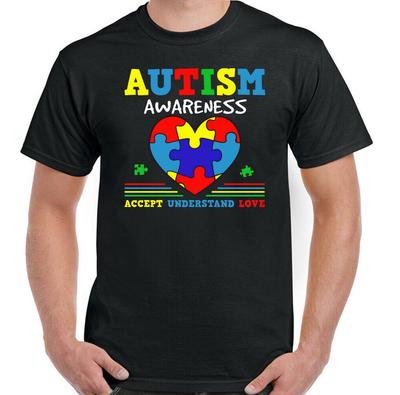 AUTISM TSHIRT Awareness Day Autistic Accept Understand Love Unisex Mens Top New Style Camisetas Hombre Fashion Graphic Tshirt