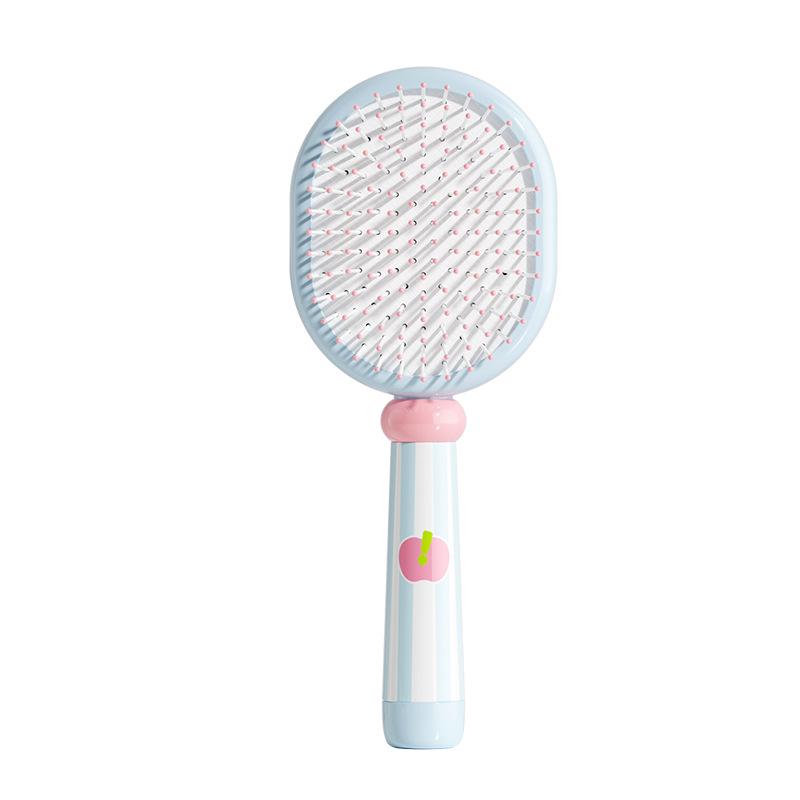 Fluffy Cushion Brush: High Skull Massager & Curl/Straight Comb