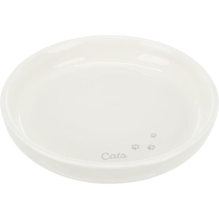 Trixie gamelle plate en céramique - xxl - 0,35 l - ø 18 cm - pour chien