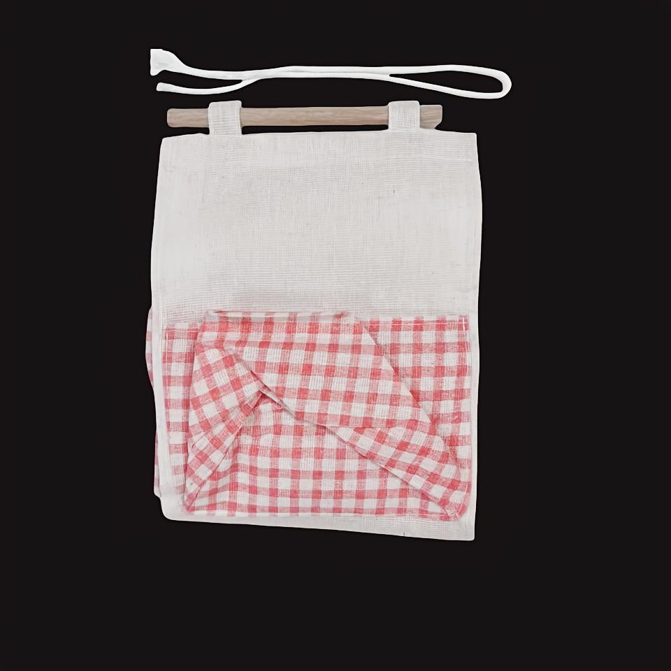 

Pink Canvas Wall Mounted Floral Storage Bag - Jewelry and Miscellaneous Storage Bag, Ideal for Bedroom, Dormitory or Home рожевий