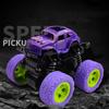 Inertia 4WD Off Road Car Realistic Enhances Motor Skills Shock Absorption Pull Back Car Toy for