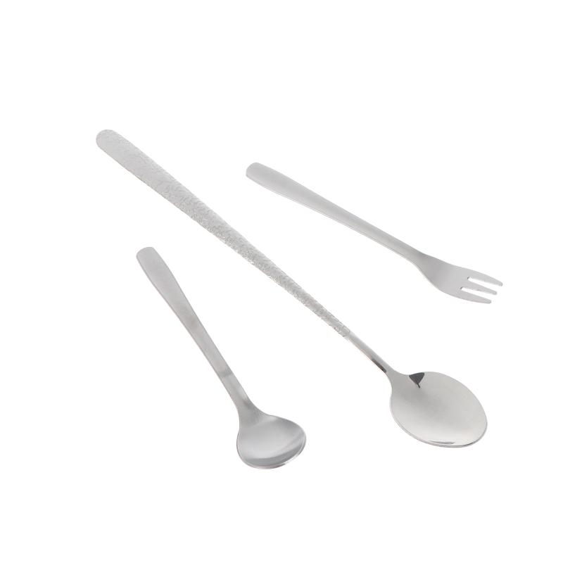 Outdoor Stainless Steel Fork Spoon Salad Spoon Cake Fruit Fork Western Fork Tableware For Home School And Restaurant