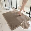 Absorbent Non-Slip Bathroom Floor Mat Rug Soft Shaggy Fluffy Carpet With PVC Dots Base Shower Toilet Bedroom Entrance Entry Mat