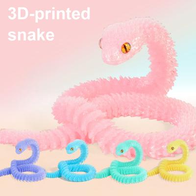 30cm/40cm/60cm 3D Baskılı Yılan Süsü Hareketli Eklemler Komodin Yılan Figürini Şaka