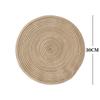 2/4Pcs Round Table Mat Woven Ramie Placemats Anti Slip Dining Table Mats Tableware Bowl Pads Drink Cup Coasters Kitchen Supplies