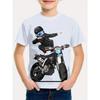 2024 Summer Kids Clothing Motorcycle Children's T-Shirt 3d Printing Short Sleeve Boys Girls Loose Tops Streetwear 2 To 8 Years