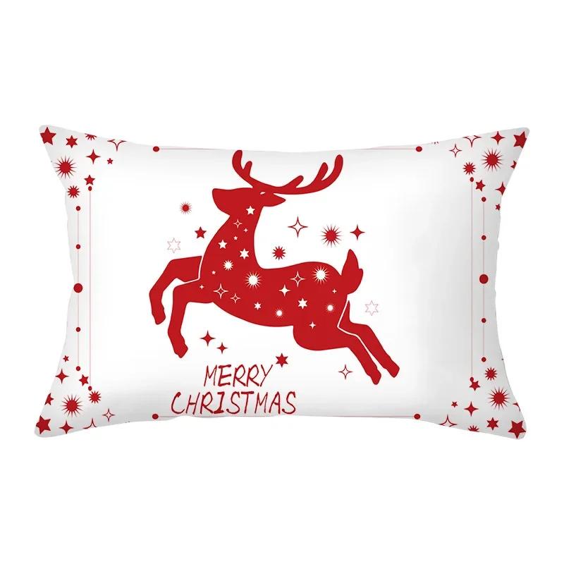 Christmas Cushion Cover Red Pillowcase Sofa Decoration Pillow Home Decor