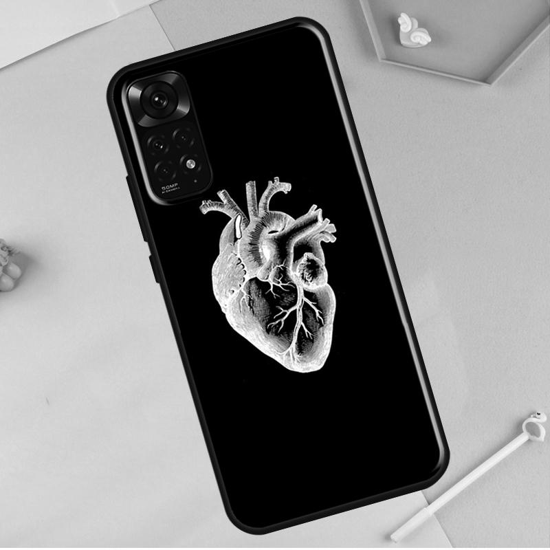Medical Human Organs Heart Art For Redmi Note 12 Pro Plus Cover For Redmi Note 10 8 9 11 Pro 12S 11S 10S 9S 9C 10C 12C Case